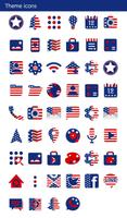 USA Flag Heart +HOME Theme ảnh chụp màn hình 3