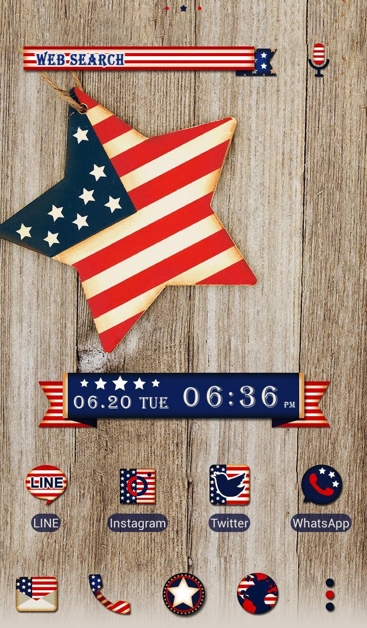 Android 用の オシャレ壁紙アイコン U S A Flag Star 無料 Apk をダウンロード