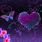 Violet Hearts Theme +HOME biểu tượng