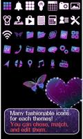 برنامه‌نما Violet Hearts Theme +HOME عکس از صفحه