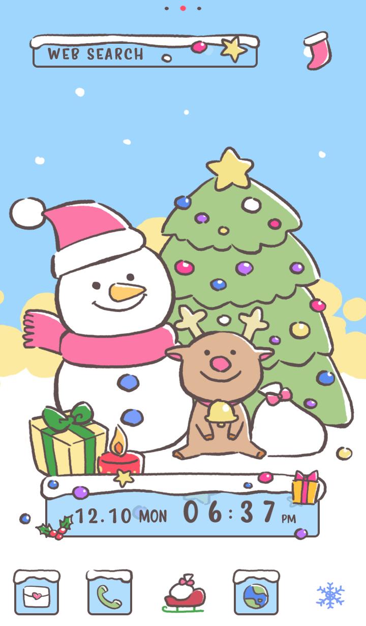 Android 用の かわいい壁紙アイコン 雪だるまのクリスマス 無料 Apk をダウンロード
