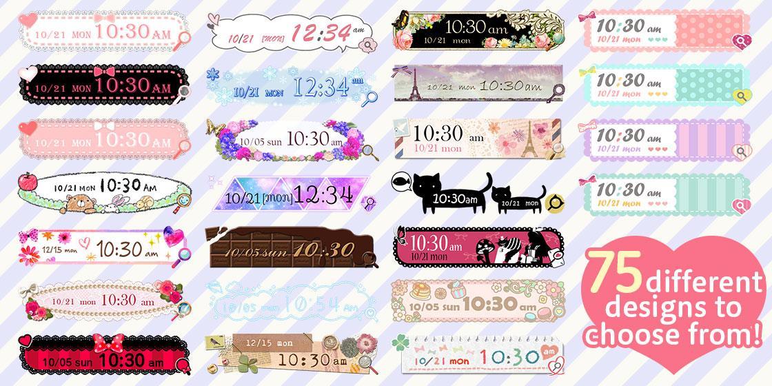images Kawaii Clock Widget cute clock widget 2 free for android