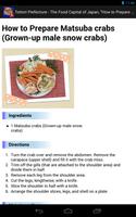 Cooking app "Matsuba crabs" capture d'écran 3