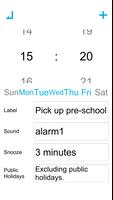 Weekdays Alarm capture d'écran 1