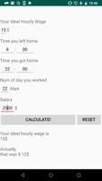 Quick Hourly Wage Calc capture d'écran 1