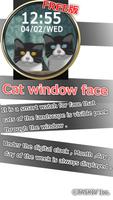 Cat window face poster