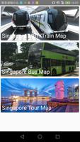 Singapore MRT/Bus/Boat Map Offline シンガポール電車バス観光マップ पोस्टर