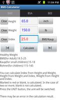 برنامه‌نما BMI-Calculator عکس از صفحه