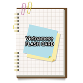 Vietnamese simple flash card icon