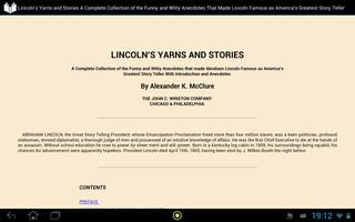 Lincoln's Yarns and Stories Ekran Görüntüsü 2