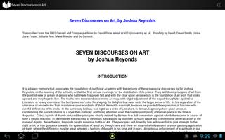 2 Schermata Seven Discourses on Art