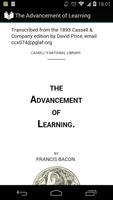 The Advancement of Learning الملصق