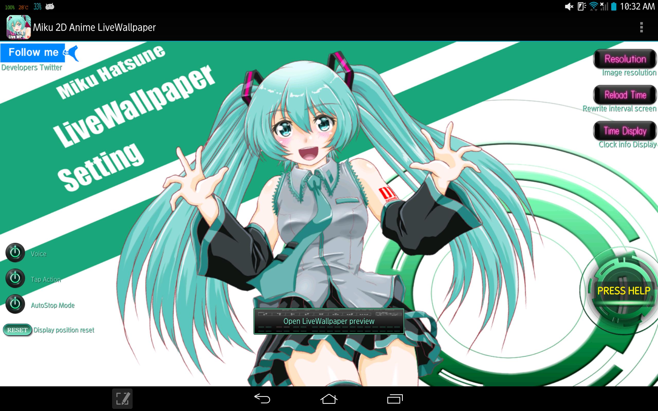 Android 用の 初音ミク 2dアニメ Live壁紙 Apk をダウンロード