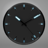 Dark Cool Analog Clock Widget أيقونة
