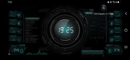 1 Schermata HUD Infographic Live Wallpaper