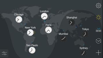map:clock - World Map & Clock capture d'écran 1