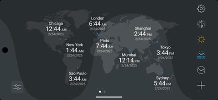 map:clock - World Map & Clock imagem de tela 1