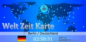 Welt Zeit Karte