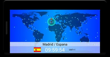 Mundo Tiempo Mapa Poster