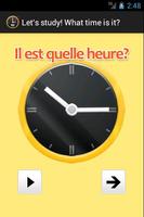 What time is it? in French. 海报