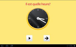 What time is it? in French. 截图 2