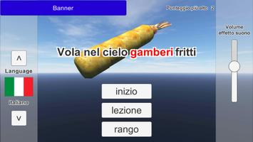 Poster Vola nel cielo gamberi fritti