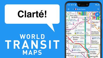 World Transit Maps Affiche