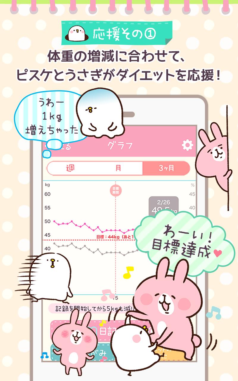 Android 用の ゆるっとダイエット カナヘイの体重管理アプリ Apk をダウンロード