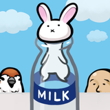 うさぎと牛乳瓶 أيقونة