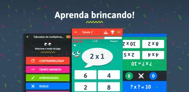 Tabuadas de multiplicação