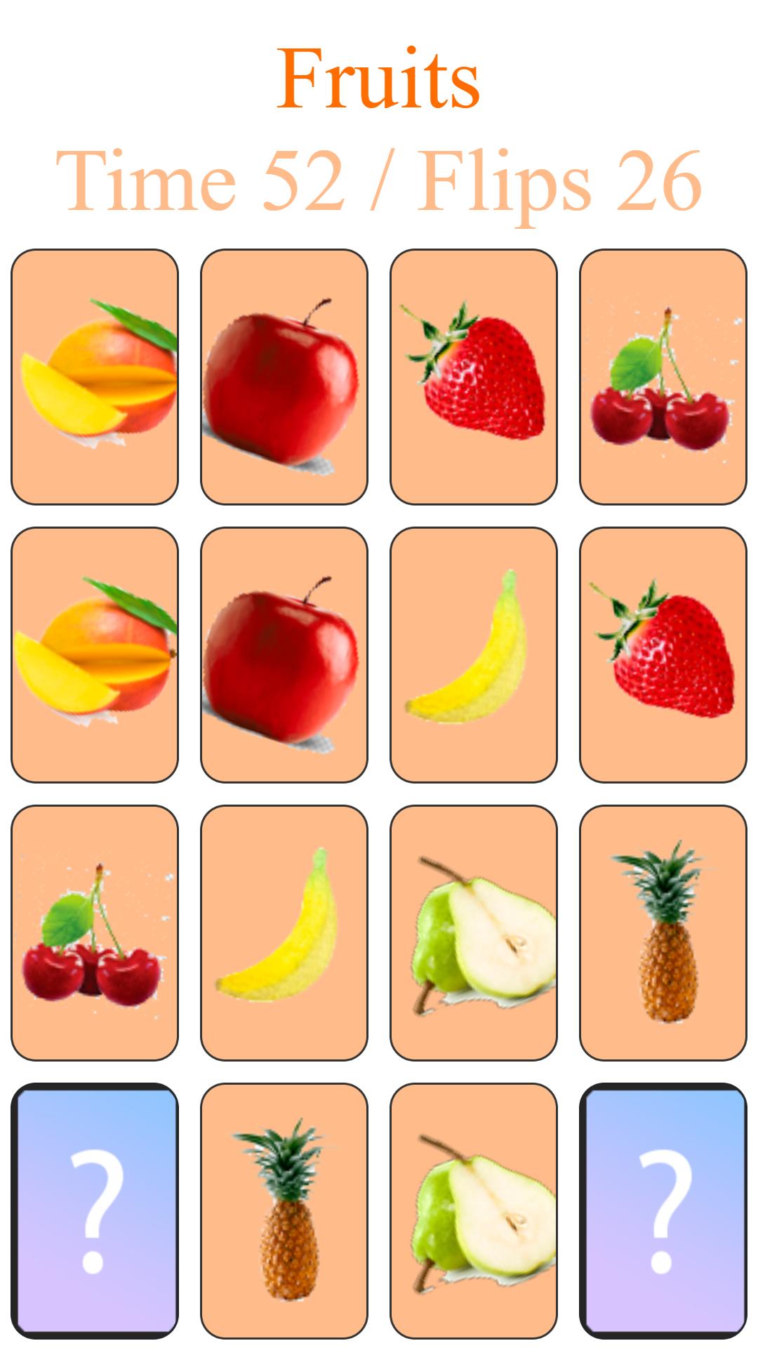 Descarga de APK de Juego de Memoria - Frutas para Android Descarga de APK de Juego de Memoria - Frutas para Android