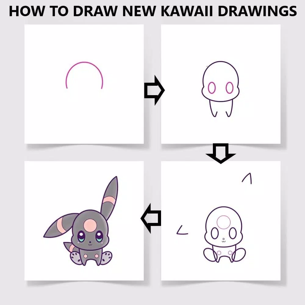 Pokemon - how to draw  Cute easy drawings, Easy drawings, Kawaii drawings
