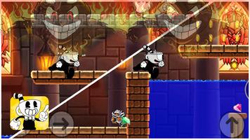 super cup on head: World castle game screenshot 2
