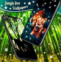 Animals Live Wallpaper: Jungle Sparkling Wallpaper capture d'écran 3