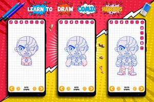 Learn to Draw Chibi Comic Heroes Character screenshot 1