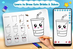 Learn to Draw Drinks & Juices پوسٹر