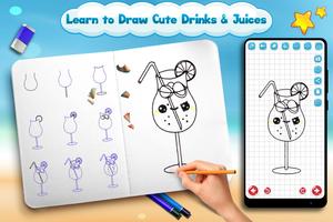 Learn to Draw Drinks & Juices capture d'écran 2