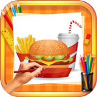 Learn to Draw Fast Food Snacks icône