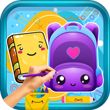 Learn to Draw School Supplies أيقونة