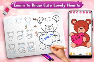 Learn to Draw Lovely Hearts capture d'écran 2