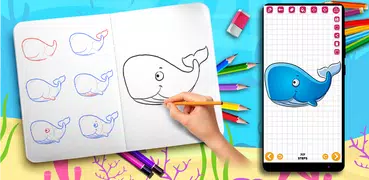 Learn to Draw Cute Sea Animals