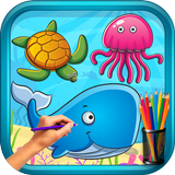 Learn to Draw Cute Sea Animals icône