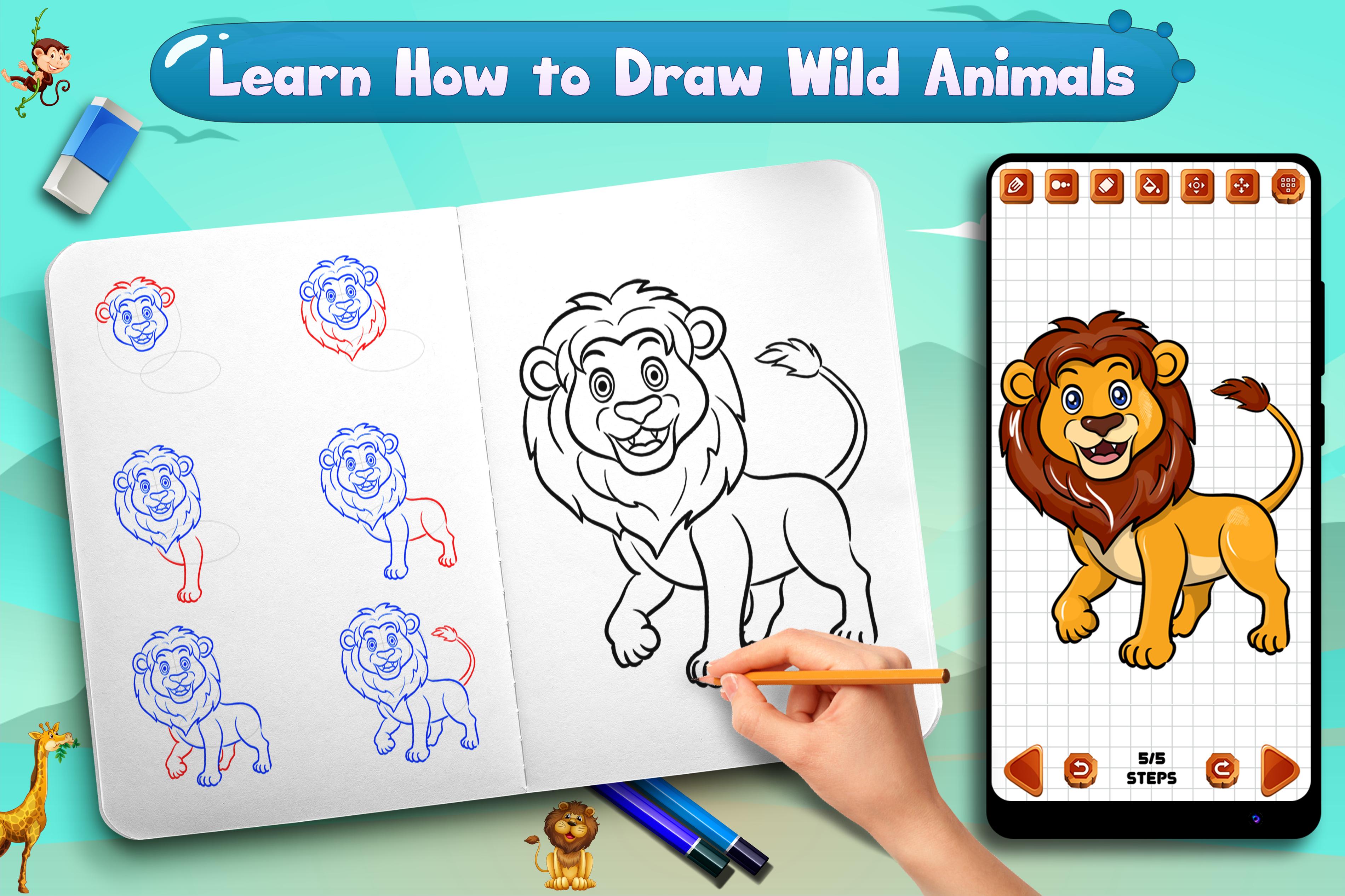 Learn to Draw Cute Wild Animals APK for Android Download