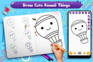Learn to Draw Cute Things & Items الملصق