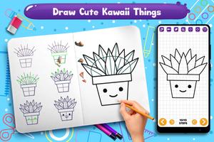 Learn to Draw Cute Things & Items imagem de tela 2
