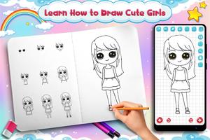 Learn to Draw Cute Girls 스크린샷 1