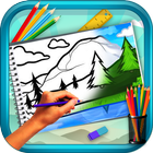 Learn to Draw Scenery & Nature آئیکن