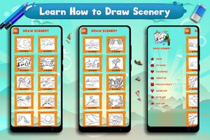 Learn to Draw Scenery & Nature اسکرین شاٹ 3
