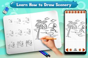 Learn to Draw Scenery & Nature penulis hantaran