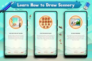 Learn to Draw Scenery & Nature syot layar 1